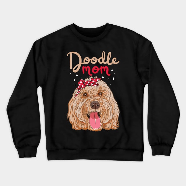 Doodle Mom Goldendoodle Dog Lover Art Crewneck Sweatshirt by USProudness